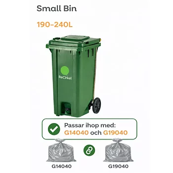 Insatssäck 120-140L 40my Grå