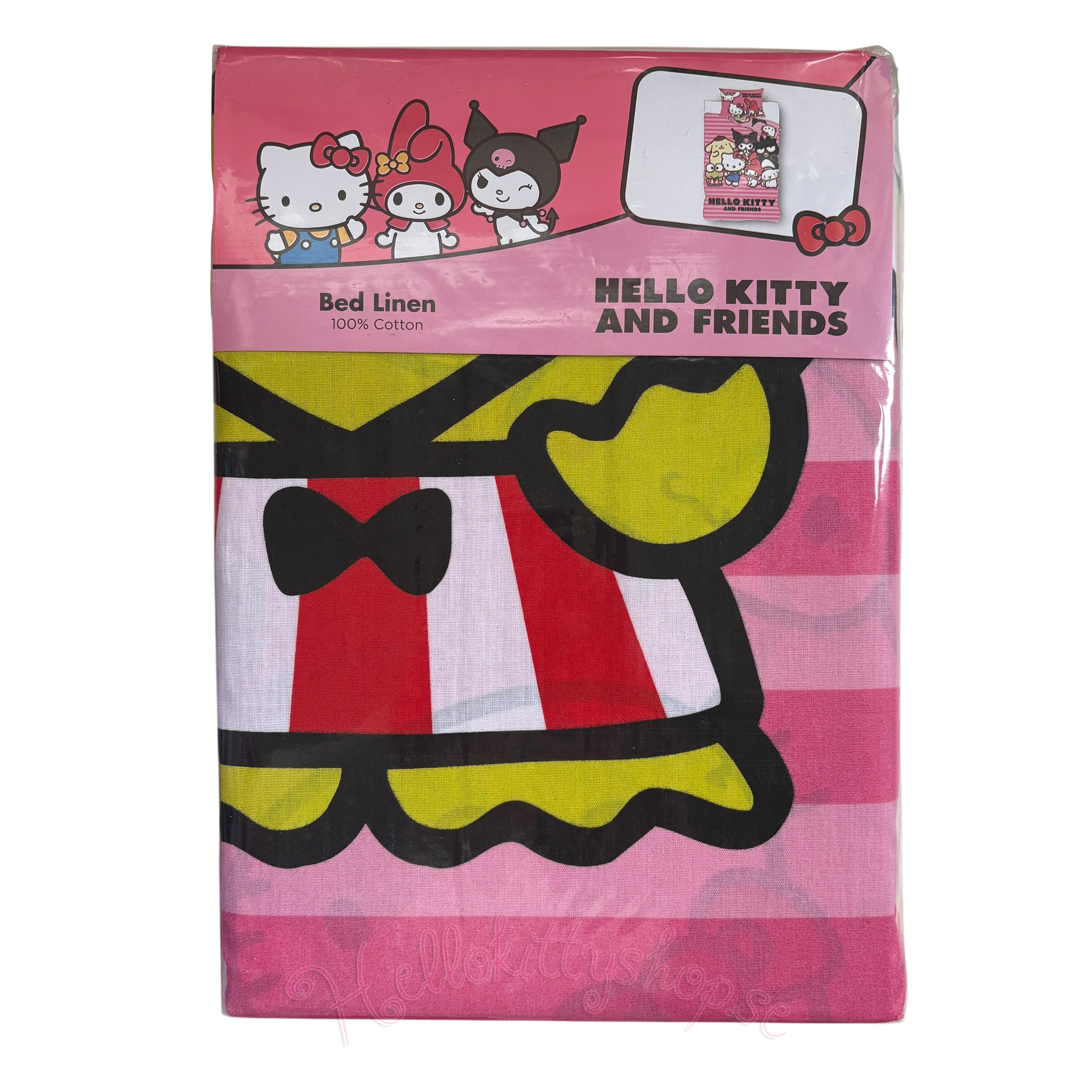 Hello Kitty and Friends Bäddset - Påslakan och Örngott 140 x 200 cm - Vändbart - 2