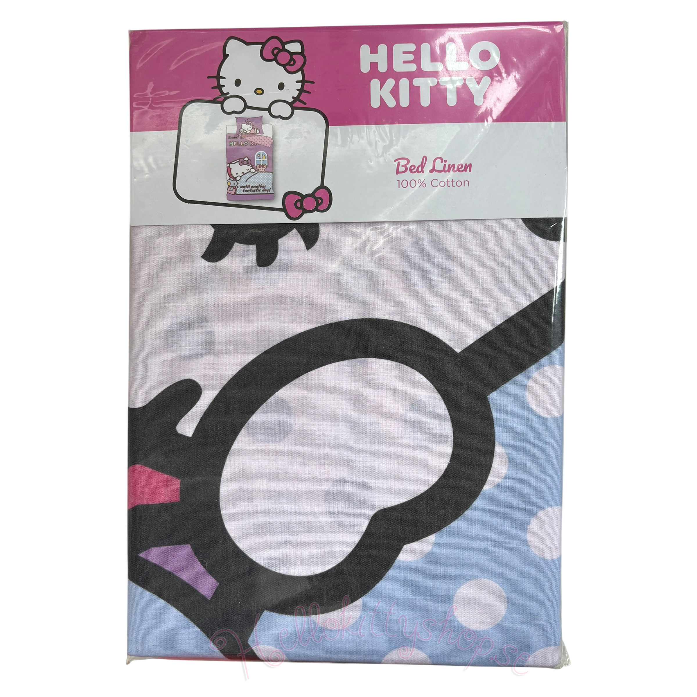 Hello Kitty Bäddset i Lila - Påslakan och Örngott 140 x 200 cm - Vändbart - 2