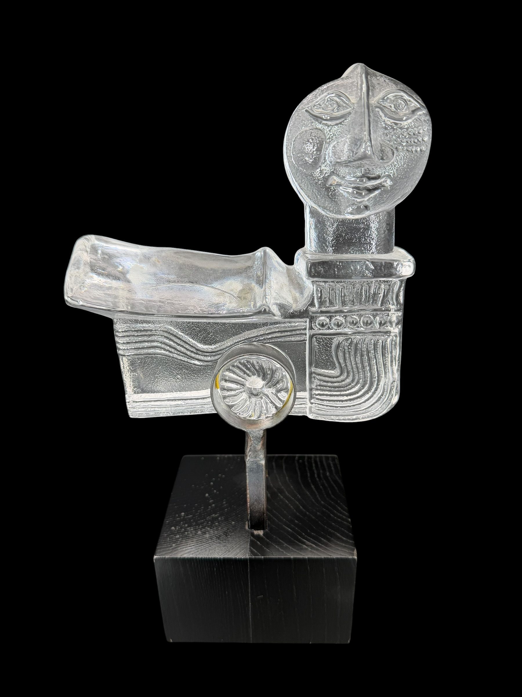 Kosta Boda, Bertil Vallien , limited edition, konstglas, Smide, trä