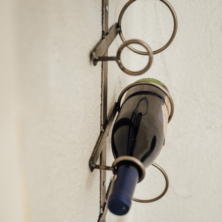 Wall-mounted wine rack - Wine Rack - 5 bottles - 2