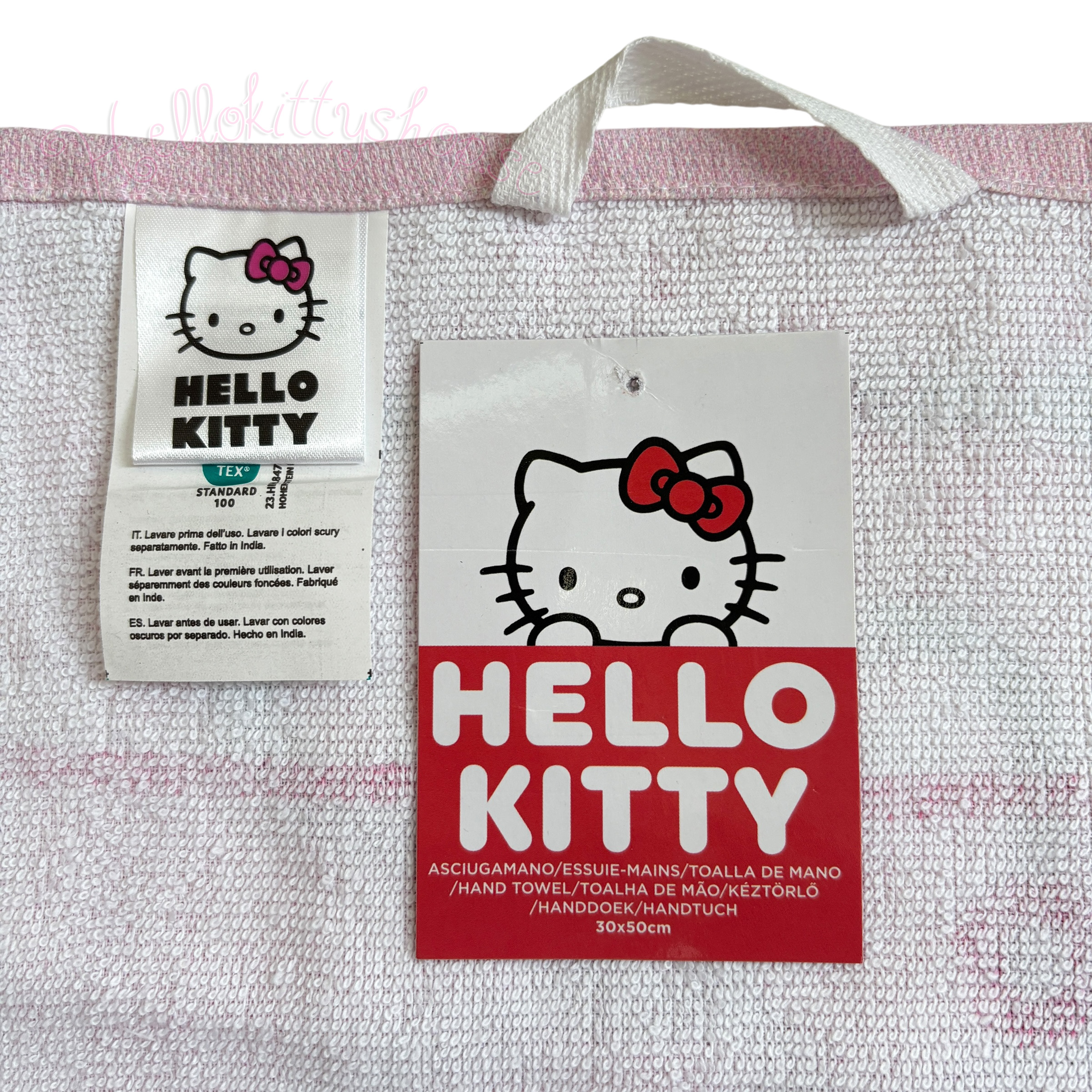 Hello Kitty Rosa Handduk - 30 x 50 cm - 2