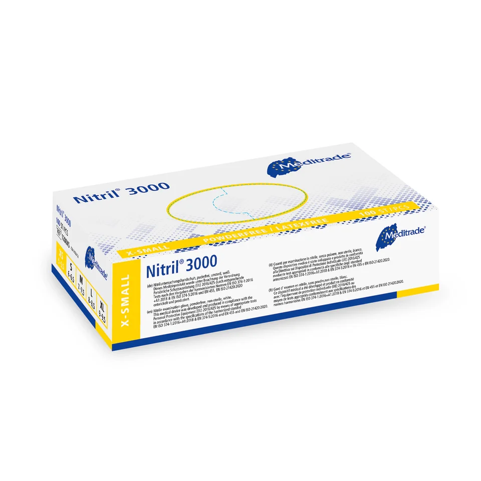 Vita Nitrilhandskar 100 st, X-Small 