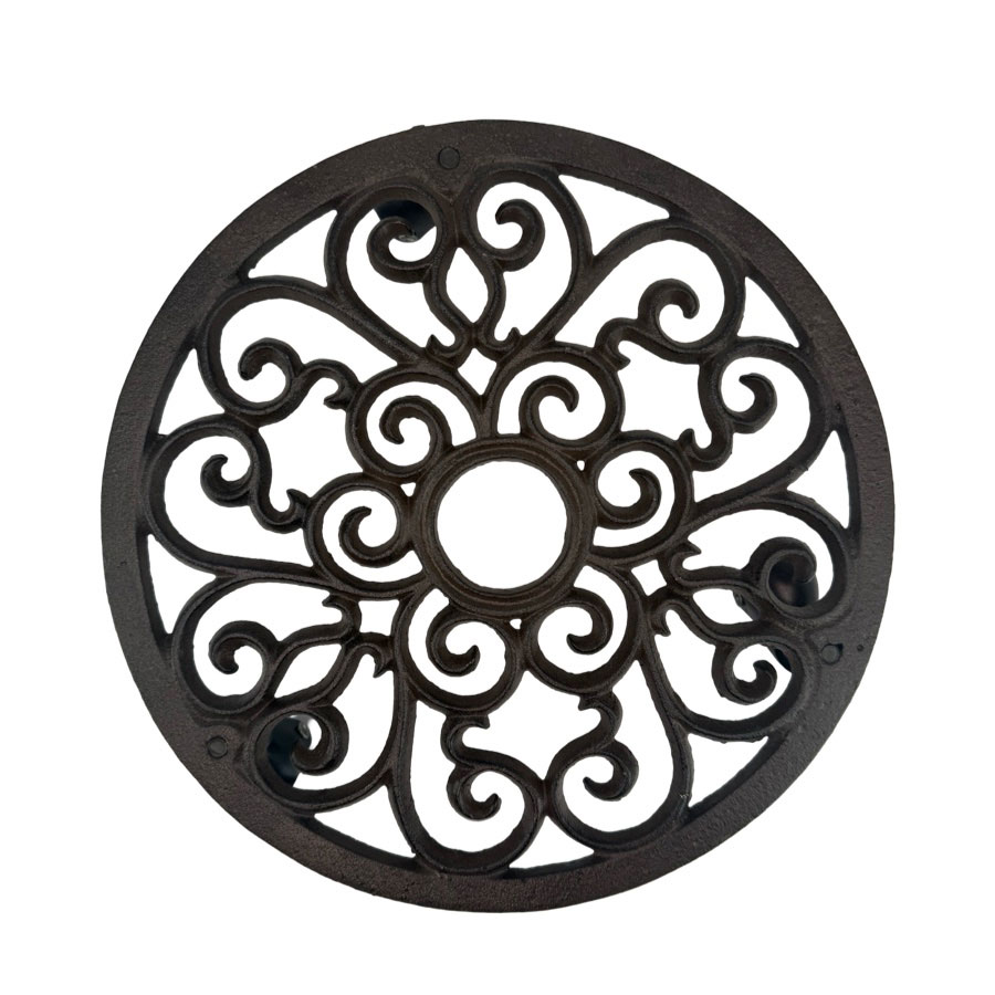 Flower table - Pot table with wheels - Cast iron - 30x6 cm - 2