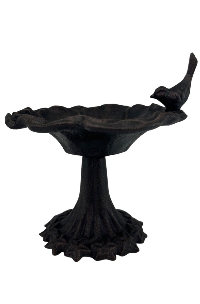 Cast iron bird bath on a stand 