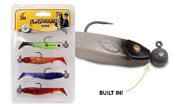Flatnose Mini 9cm med jiggskalle färdigriggad 5-pack
