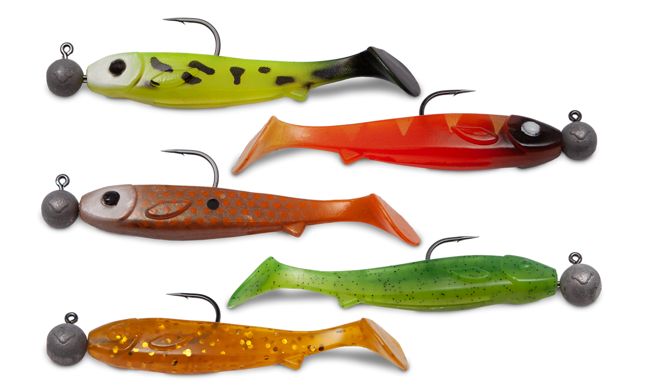 Flatnose Mini 9cm med jiggskalle färdigriggad 5-pack - 2