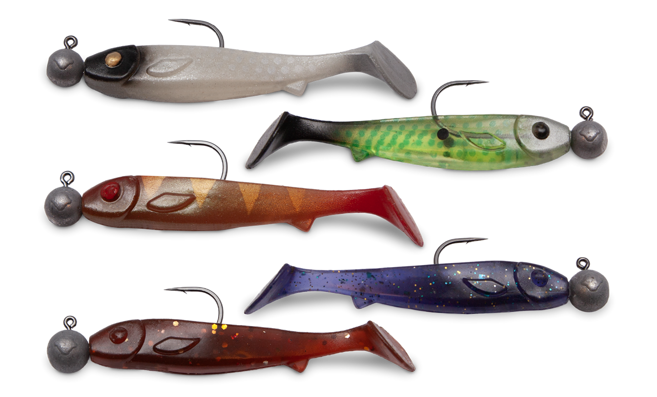 Flatnose Mini 9cm med jiggskalle färdigriggad 5-pack - 3