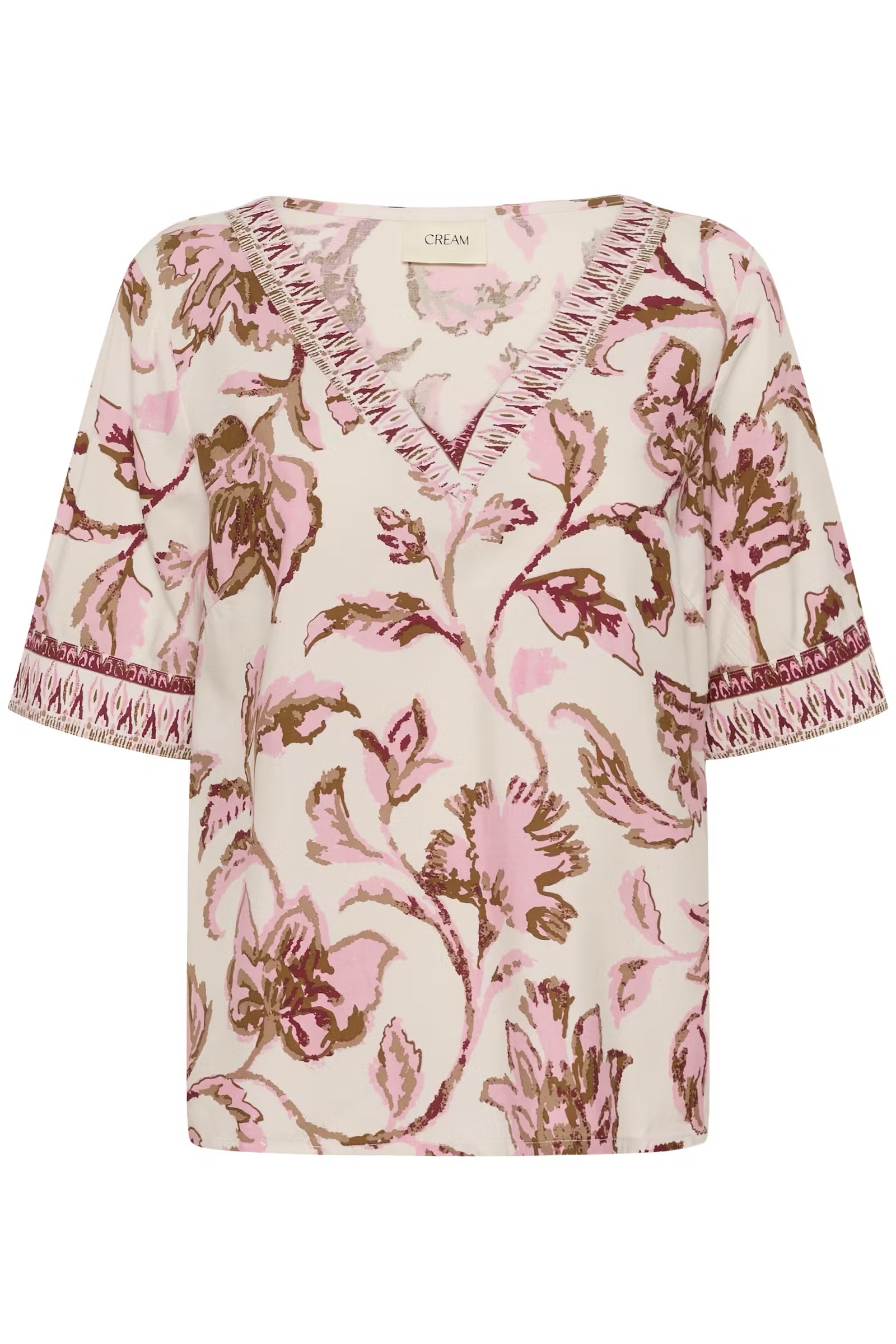 CRTIAH BLUS - PINK FLOWER - CREAM