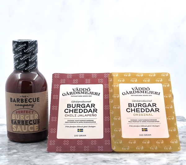 The Barbecue Company Perfect Burger Barbecue Sauce + 2 burgarcheddar