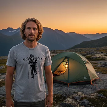 T-shirt Vandraren Unisex Gråmelerad