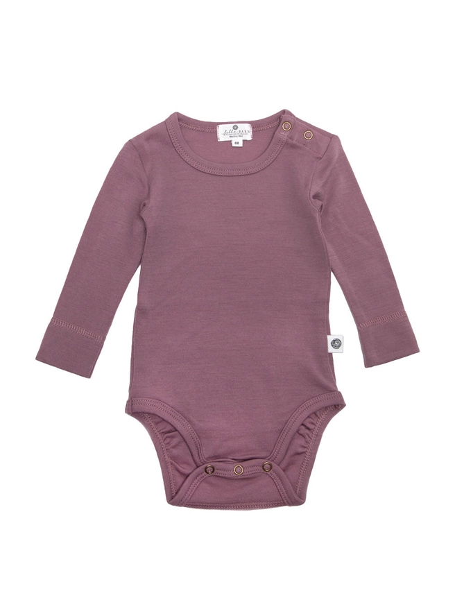  Merionull till baby body från Lille Barn -  knapp i axeln  Grape shake