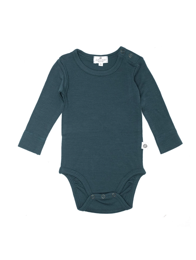  Merionull till baby body från Lille Barn -  knapp i axeln  Orionblå