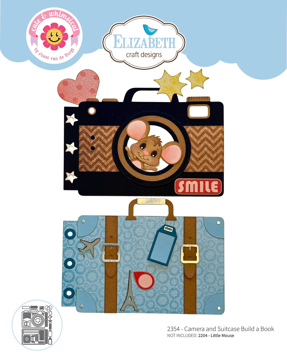 Elizabeth - Dies - Camera and Suitcase Build a Book