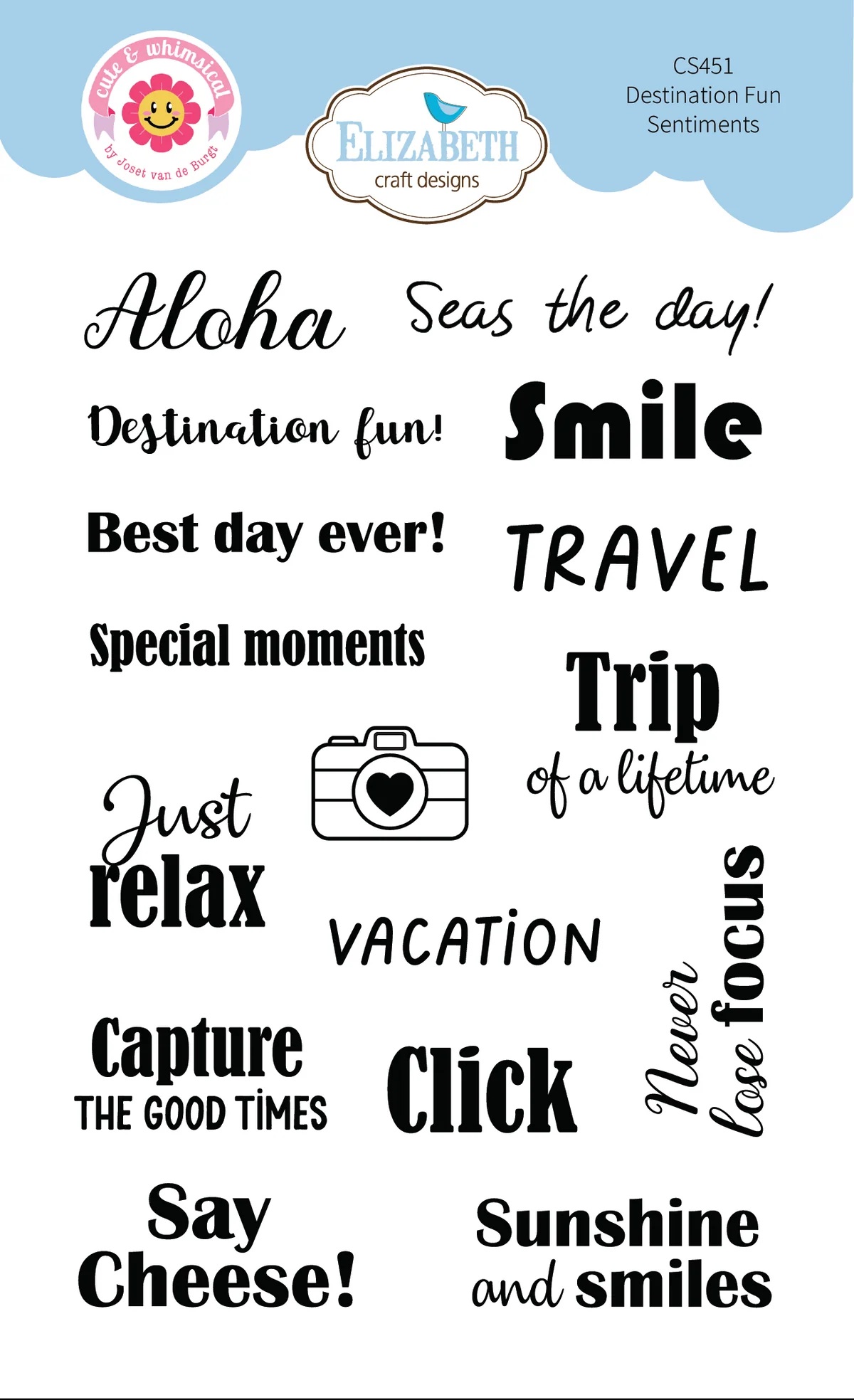 Elizabeth - Clear stamps - Destination Fun Sentiments
