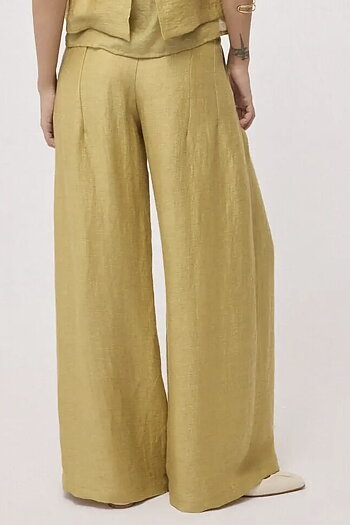 OttodÁme - Linen Blend Palazzo Trousers