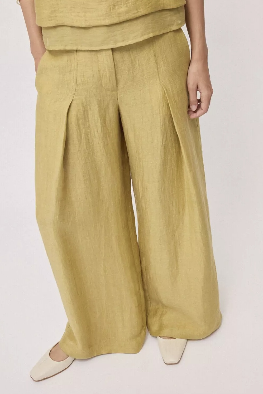OttodÁme - Linen Blend Palazzo Trousers - 3