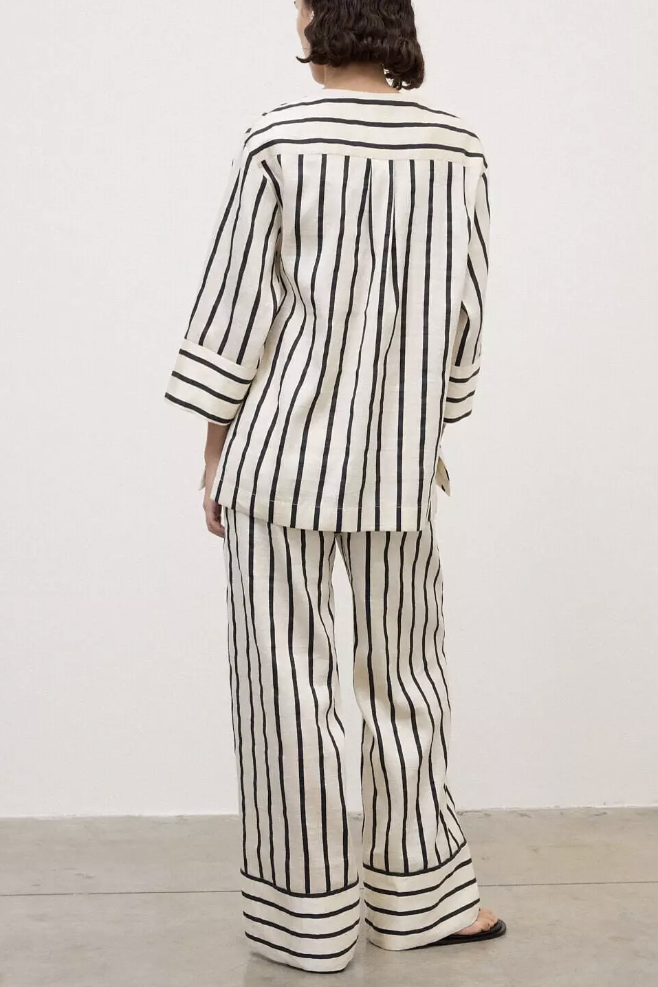 OttodÁme - Linen Blend Palazzo Trousers - 5