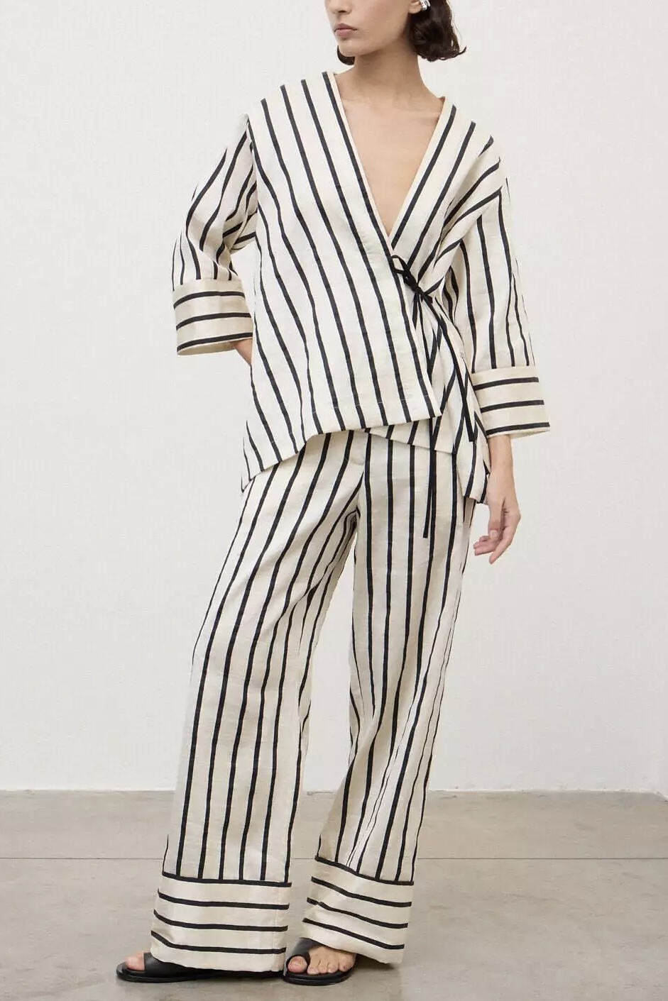 OttodÁme - Linen Blend Palazzo Trousers - 6