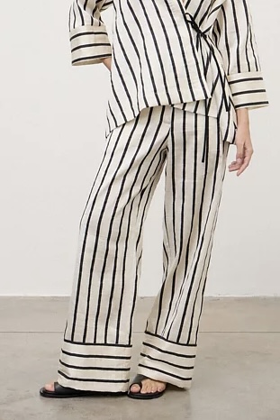 OttodÁme - Linen Blend Palazzo Trousers - 2