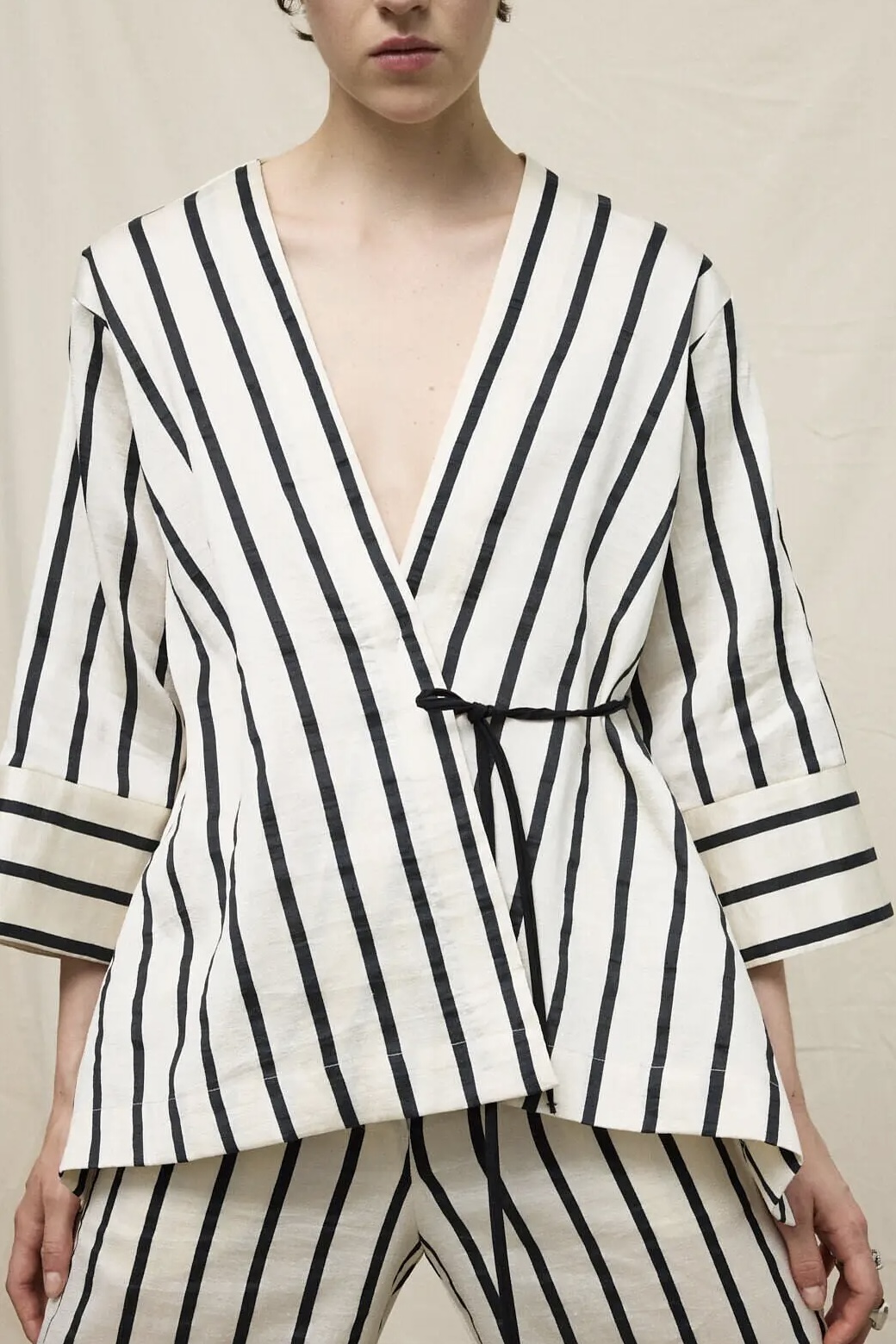 OttodÁme - Linen Blend Kimono Jacket - 2