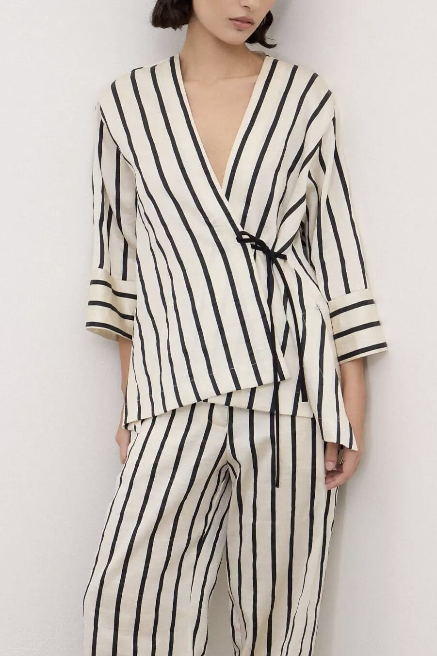 OttodÁme - Linen Blend Kimono Jacket