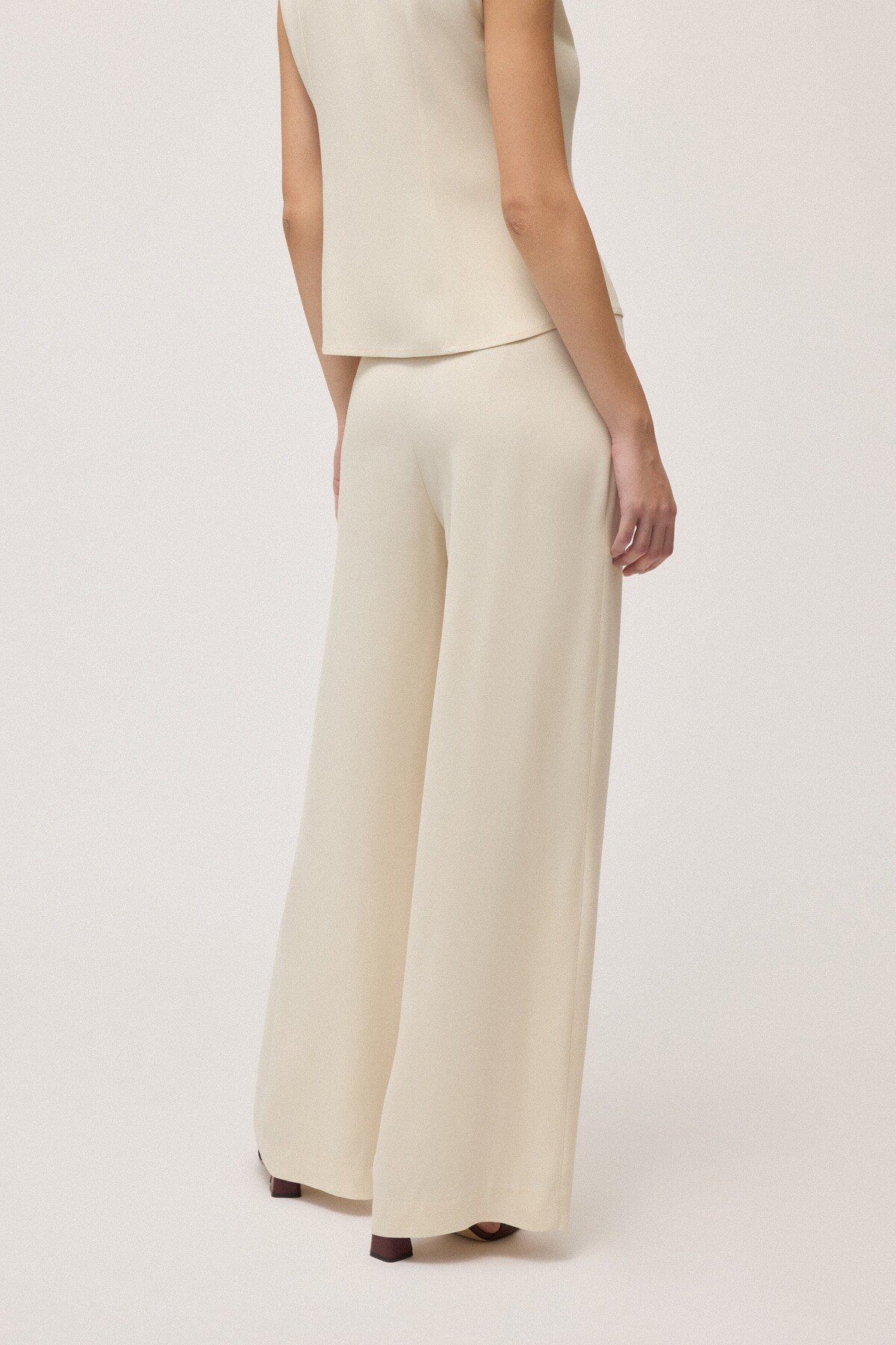 OttodÁme - Palazzo Trousers Viscose Blend Latte - 2