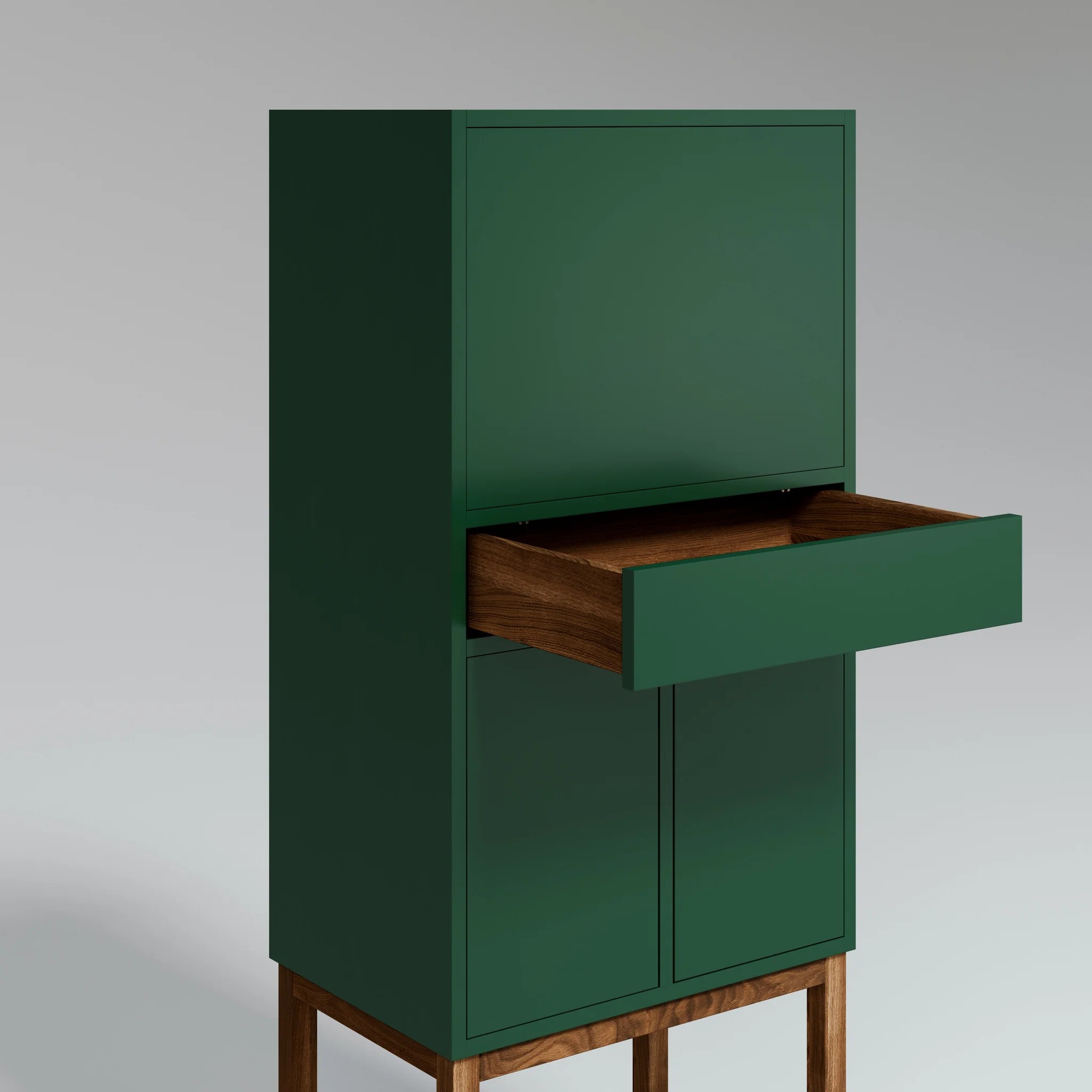 The Petit Drinks Cabinet Forest Green, no handles - 3