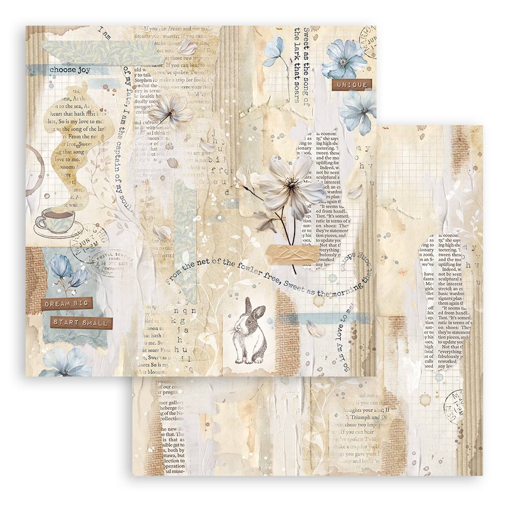 Stamperia - Create Happiness Secret Diary - 10 olika dubbelsidiga ark 8x8" - 8