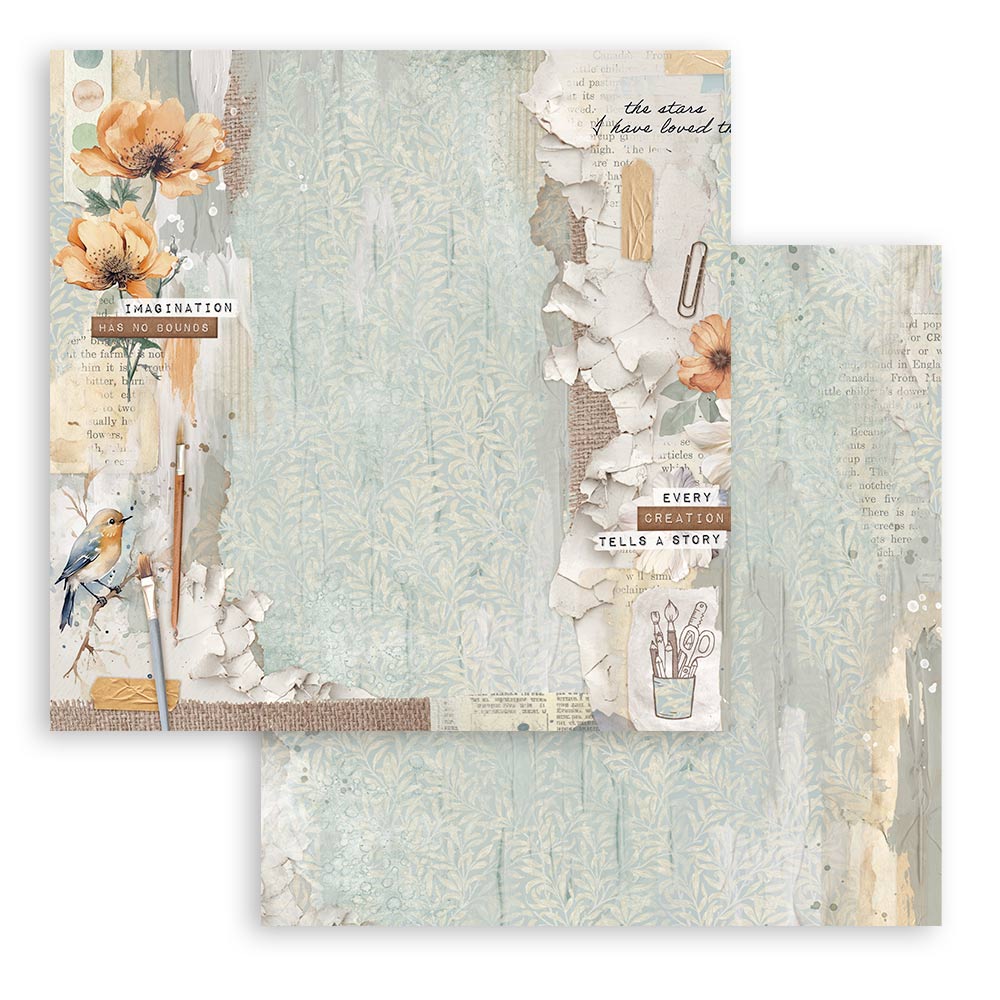 Stamperia - Create Happiness Secret Diary - 10 olika dubbelsidiga ark 8x8" - 6