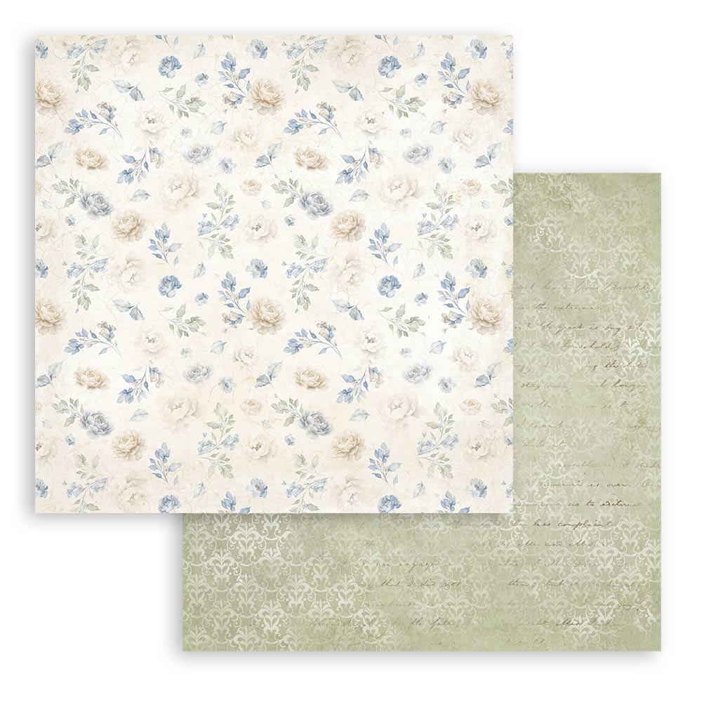 Stamperia - Dubbelsidigt ark - Timeless roses tapestry - 12x12"