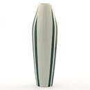 Carl-Harry Stålhane (Lancett 1950s) Gray Slender Vase with Green Leafs Decor 18 cm