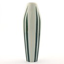 Carl-Harry Stålhane (Lancett 1950s) Gray Slender Vase with Green Leafs Decor 18 cm