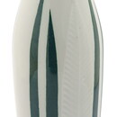 Carl-Harry Stålhane (Lancett 1950s) Gray Slender Vase with Green Leafs Decor 18 cm