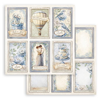 Stamperia - Dubbelsidigt ark - Timeless 6 cards - 12x12"