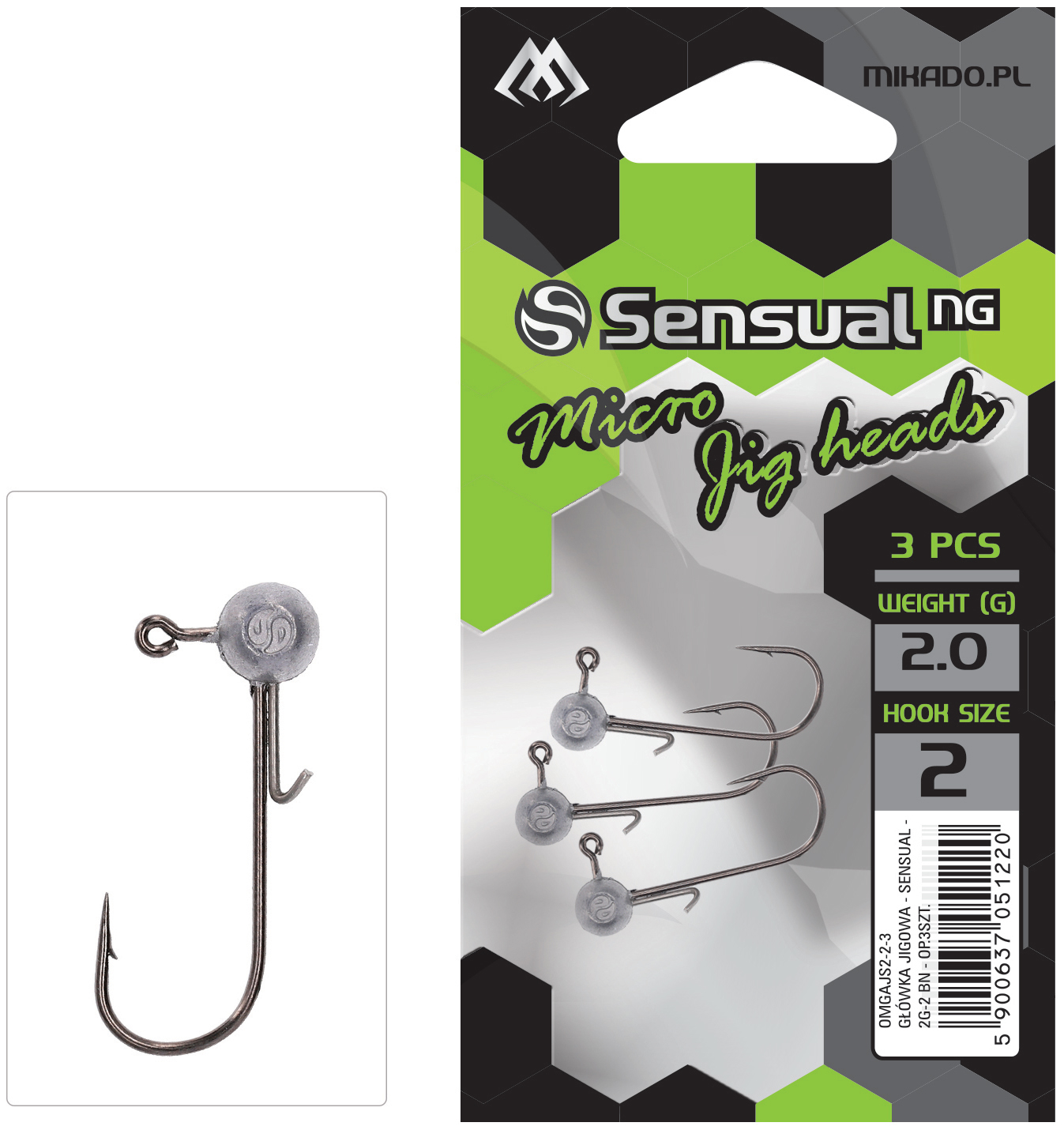 Mikado Sensual Micro Jig Head 3pcs