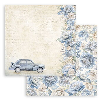 Stamperia - Dubbelsidigt ark - Timeless vintage car - 12x12"