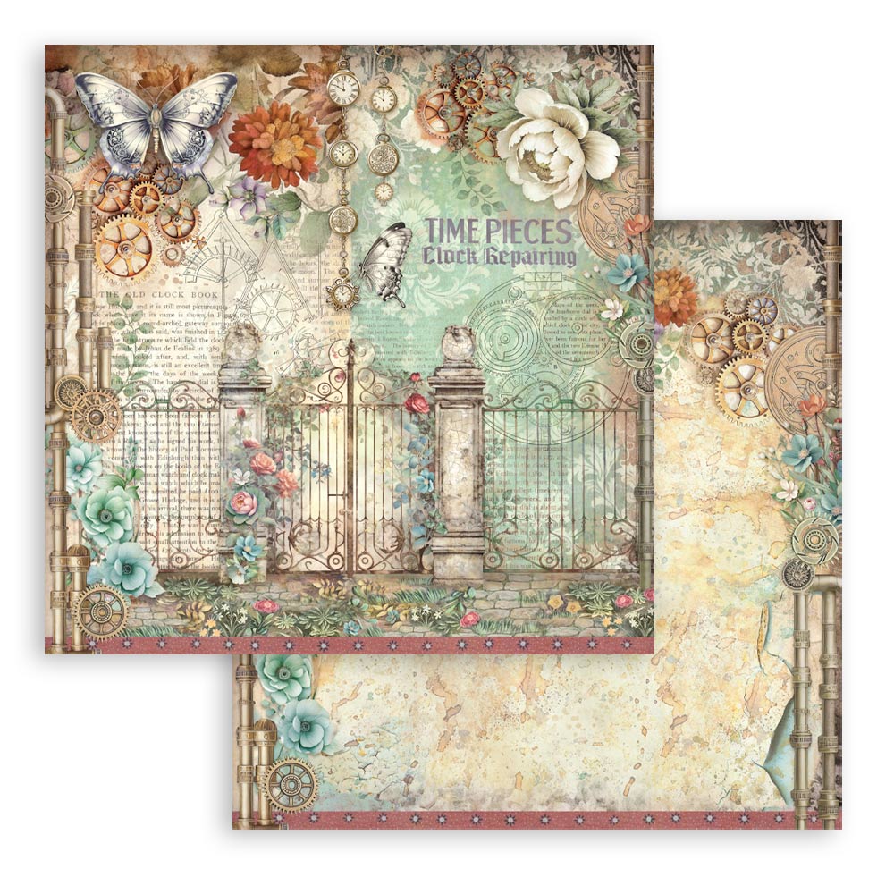 Stamperia - Gardens of Time - 10 olika dubbelsidiga ark 12x12 - 11