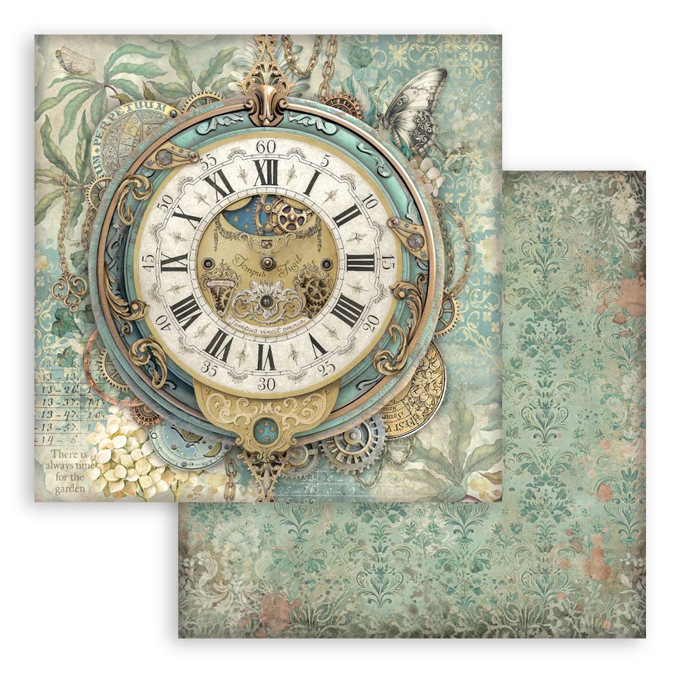 Stamperia - Gardens of Time - 10 olika dubbelsidiga ark 12x12 - 7
