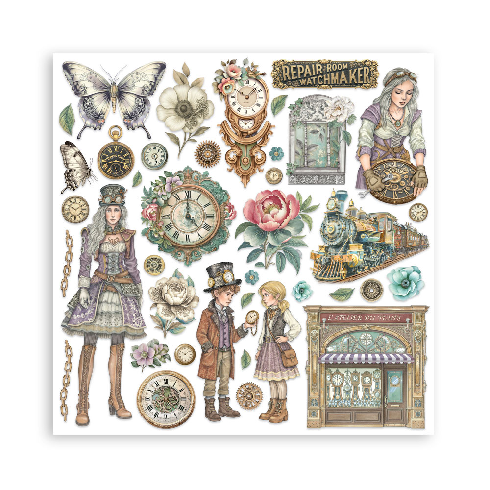 Stamperia - Gardens of Time - 10 olika dubbelsidiga ark 12x12 - 2