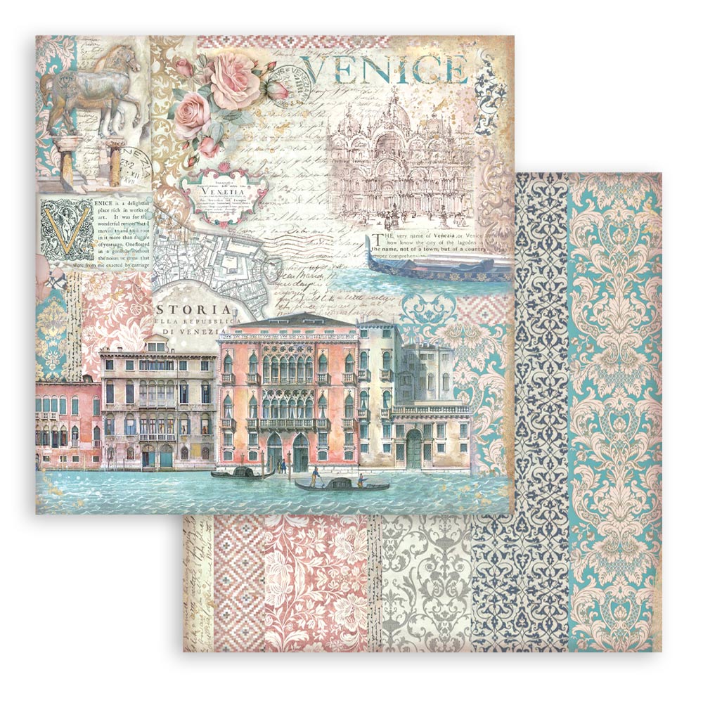 Stamperia - Venice City of Art - 10 olika dubbelsidiga ark 12x12 - 12