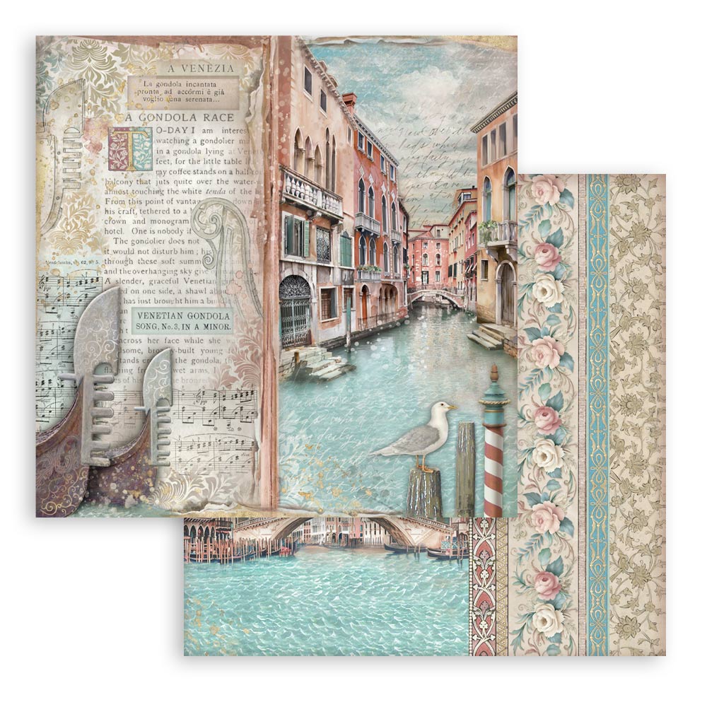 Stamperia - Venice City of Art - 10 olika dubbelsidiga ark 12x12 - 9