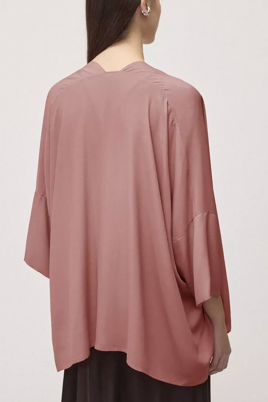 OttodÁme -  Silk Blend Kimono Jacket Blush - 3