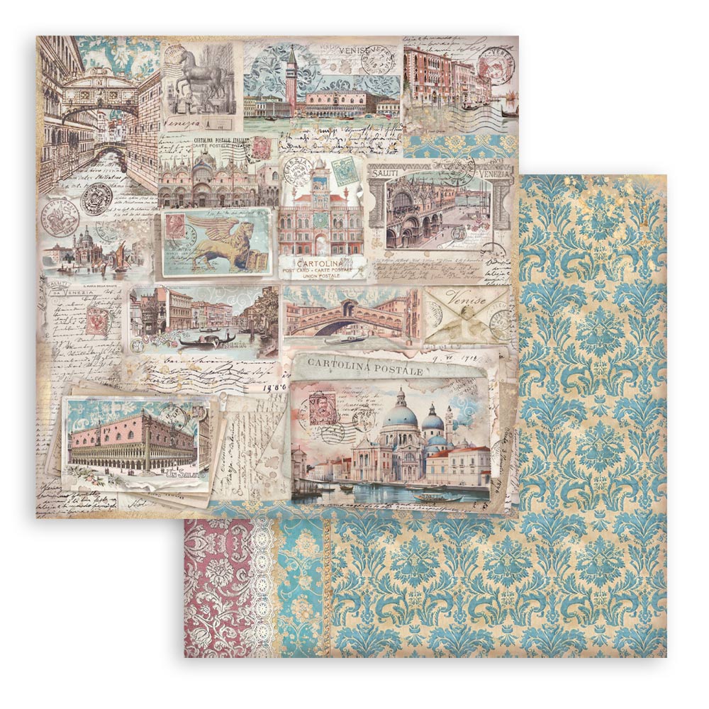 Stamperia - Venice City of Art - 10 olika dubbelsidiga ark 8x8" - 4