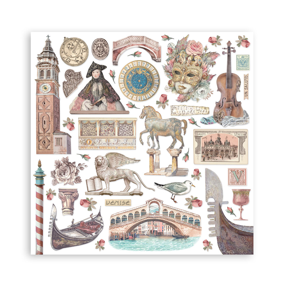 Stamperia - Venice City of Art - 10 olika dubbelsidiga ark 8x8" - 2