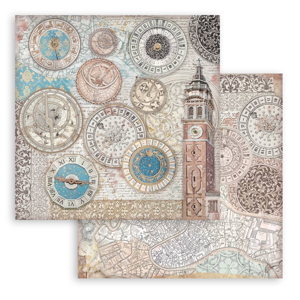 Stamperia - Venice City of Art - 10 olika dubbelsidiga ark 8x8" - 3