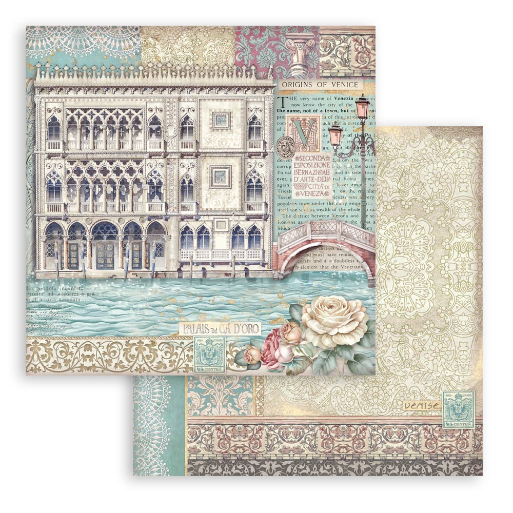 Stamperia - Venice City of Art - 10 olika dubbelsidiga ark 8x8" - 11