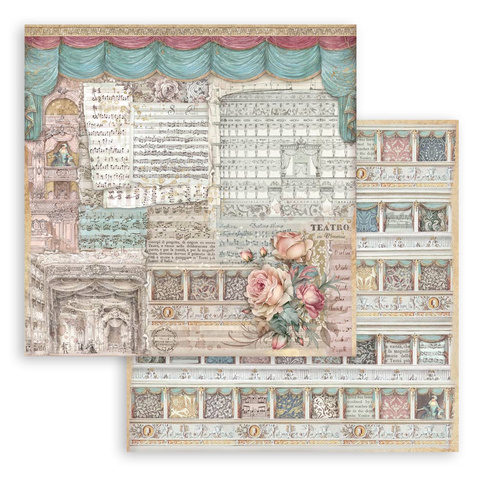 Stamperia - Venice City of Art - 10 olika dubbelsidiga ark 8x8" - 7