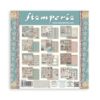 Stamperia - Venice City of Art - 10 olika dubbelsidiga ark 8x8"