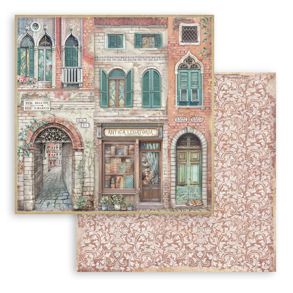 Stamperia - Venice City of Art - 10 olika dubbelsidiga ark 8x8" - 8